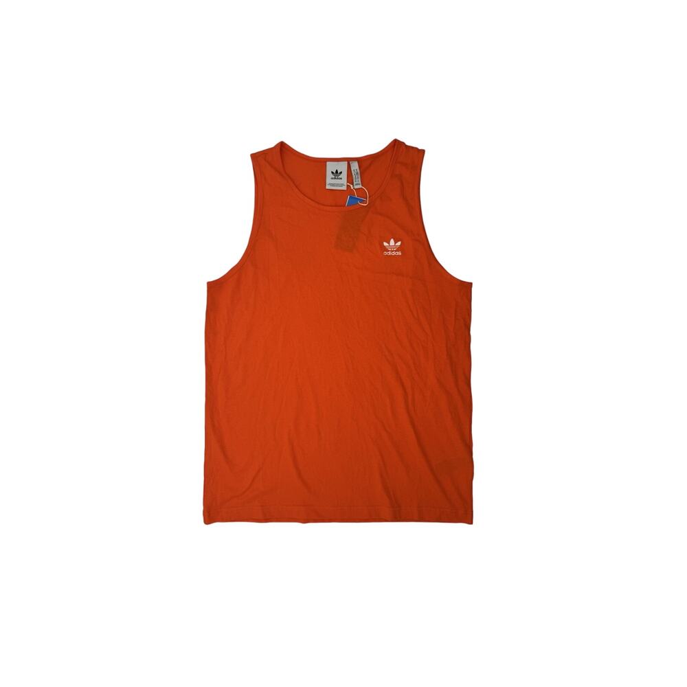 Adidas Essentials Men's Tank Top Orange Sleeveless Size Medium NWT